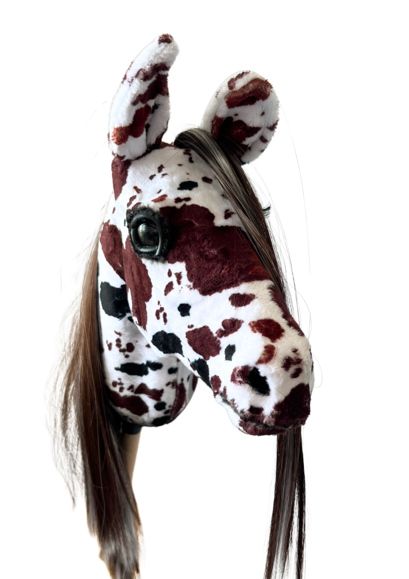 REALISTIC HOBBY HORSE – WHITE/WHITE MANE