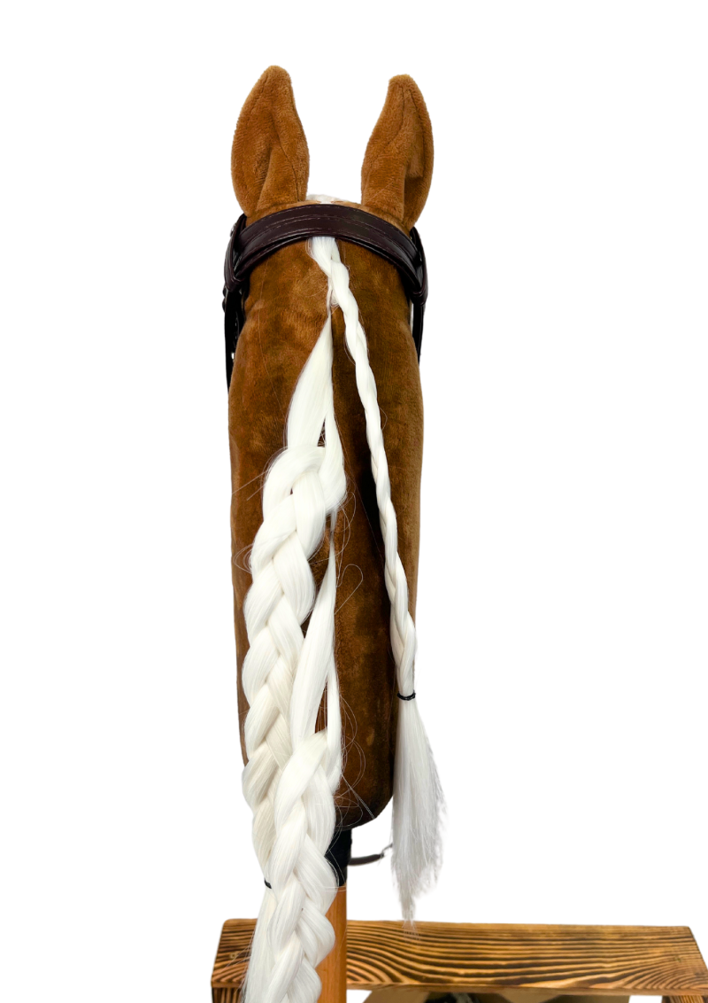 REALISTIC HOBBY HORSE – PALOMINO - WHITE/WHITE