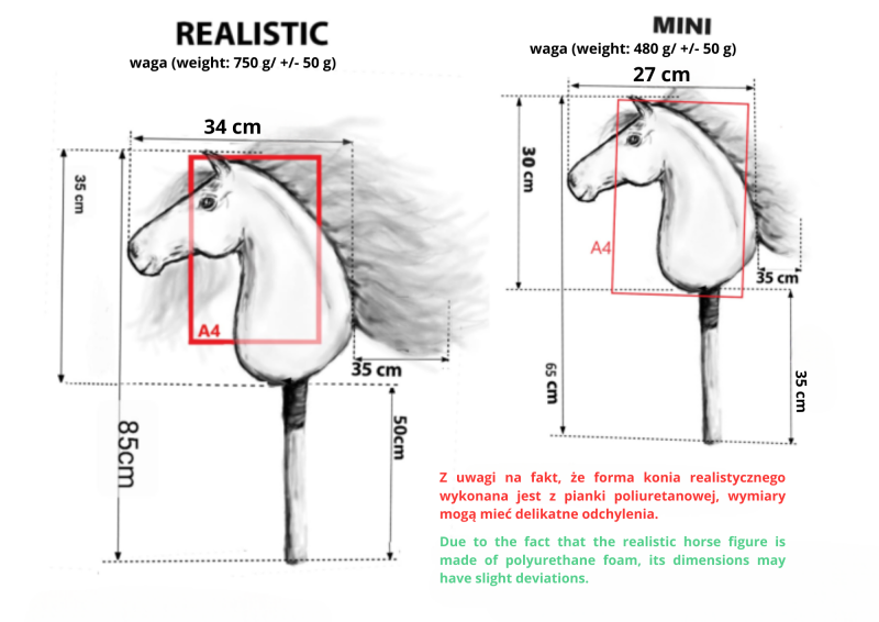 REALISTIC HOBBY HORSE – PINTO