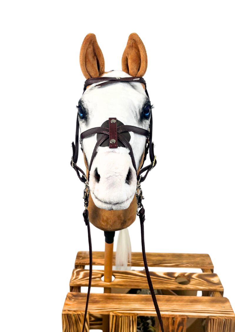 REALISTIC HOBBY HORSE – PALOMINO - WHITE/WHITE