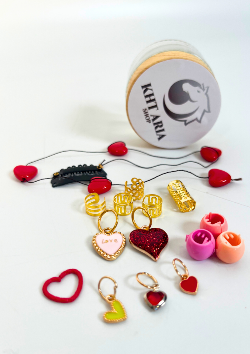 Charms for hobby horse - Valentine's Day set LOVE