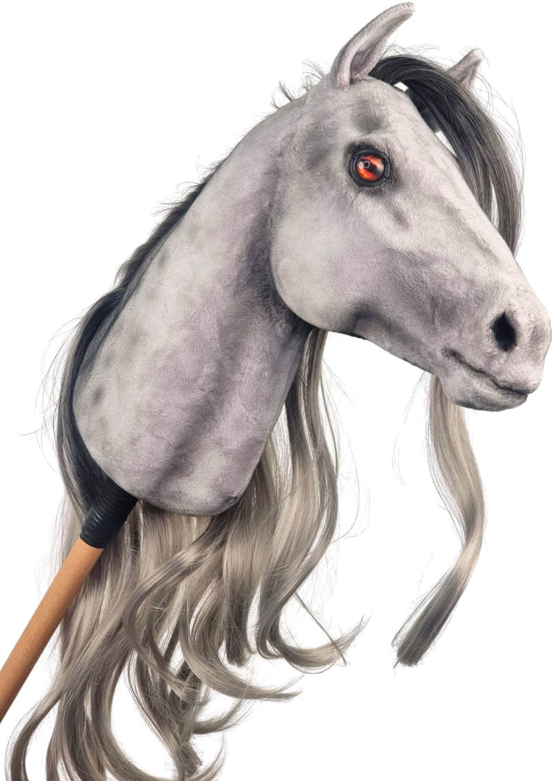 REALISTIC HOBBY HORSE – GRAY/GRAY