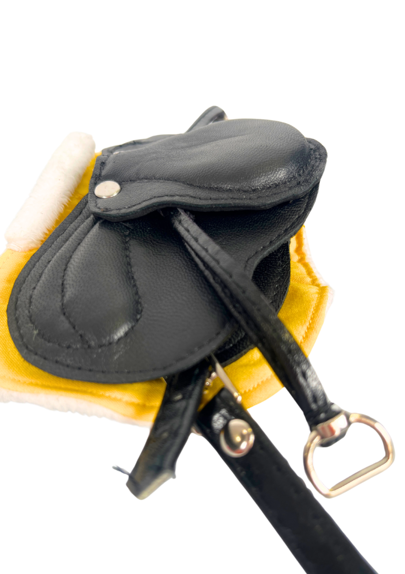 ACCESSORIES - REALISTIC LEATHER SADDLE AND SADDLE SAP FOR BABY HORSE MINI