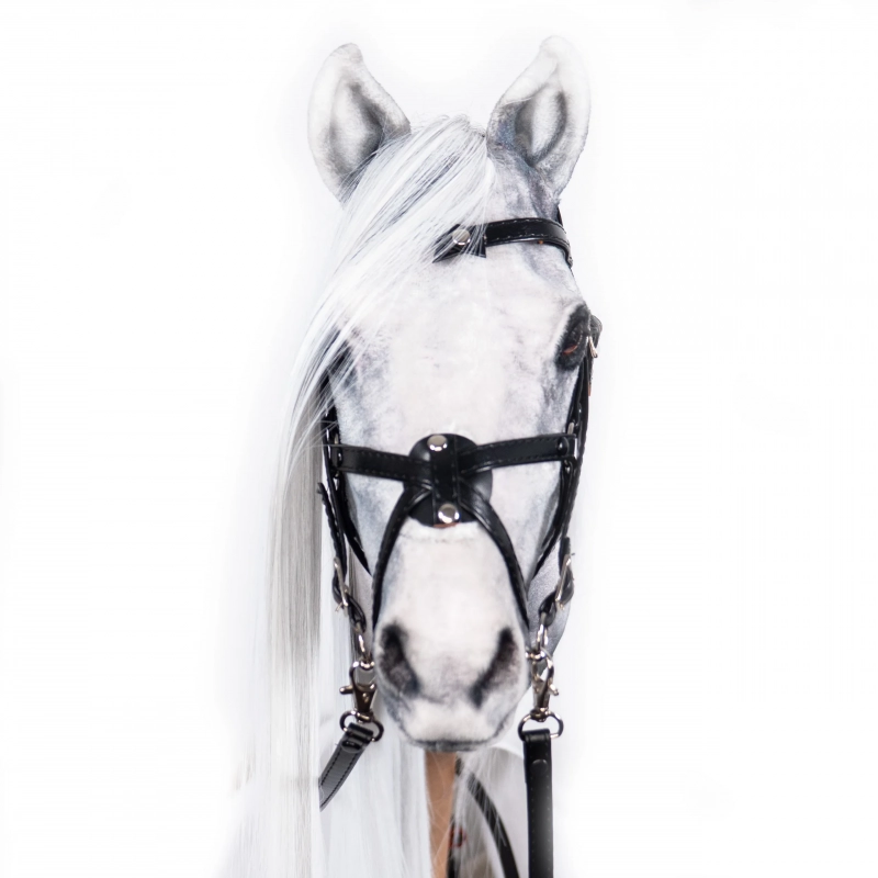 REALISTIC HOBBY HORSE – WHITE/WHITE MANE