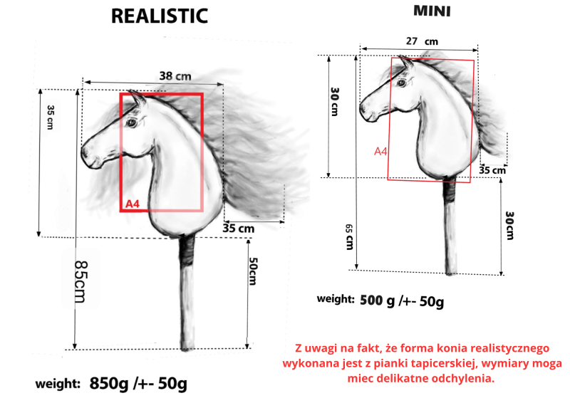 REALISTIC HOBBY HORSE – DARK CHESTNUT/BALAYAGE MANE