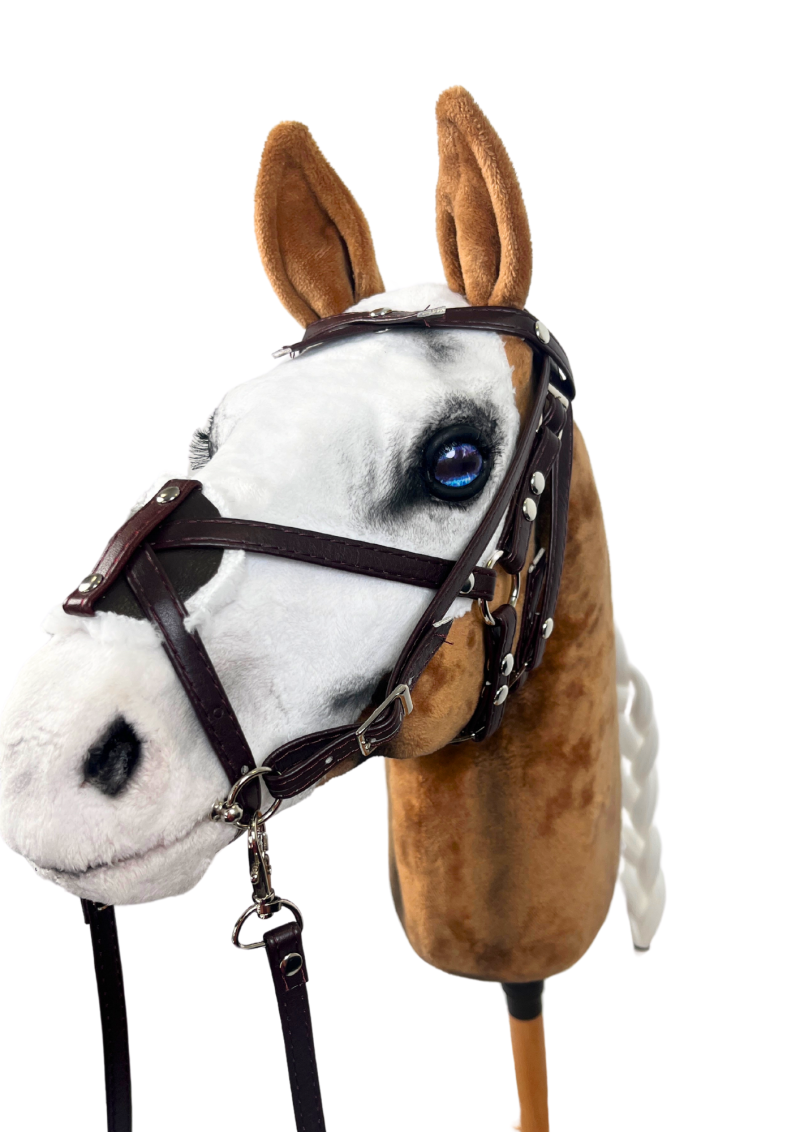 REALISTIC HOBBY HORSE – PALOMINO - WHITE/WHITE