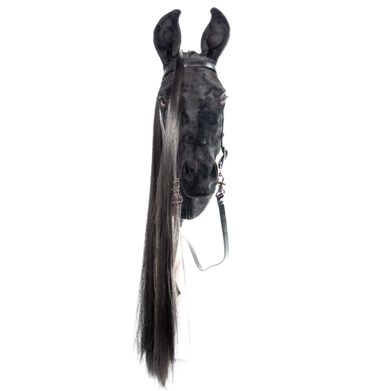 REALISTIC HOBBY HORSE – BLACK/BLACK MANE