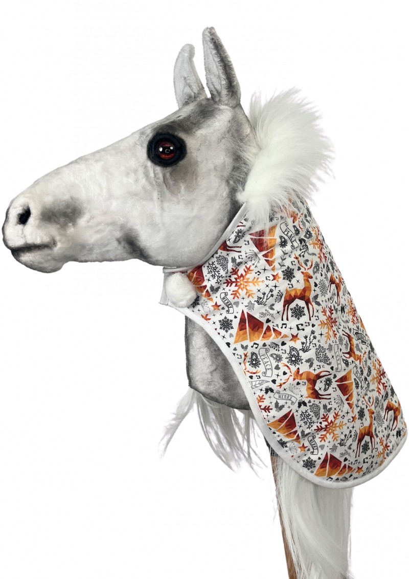 Christmas blanket for a realistic horse