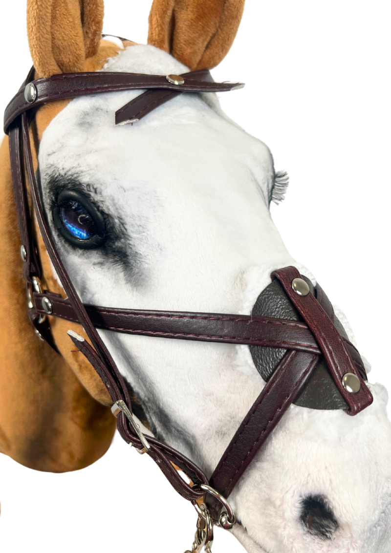 REALISTIC HOBBY HORSE – PALOMINO - WHITE/WHITE