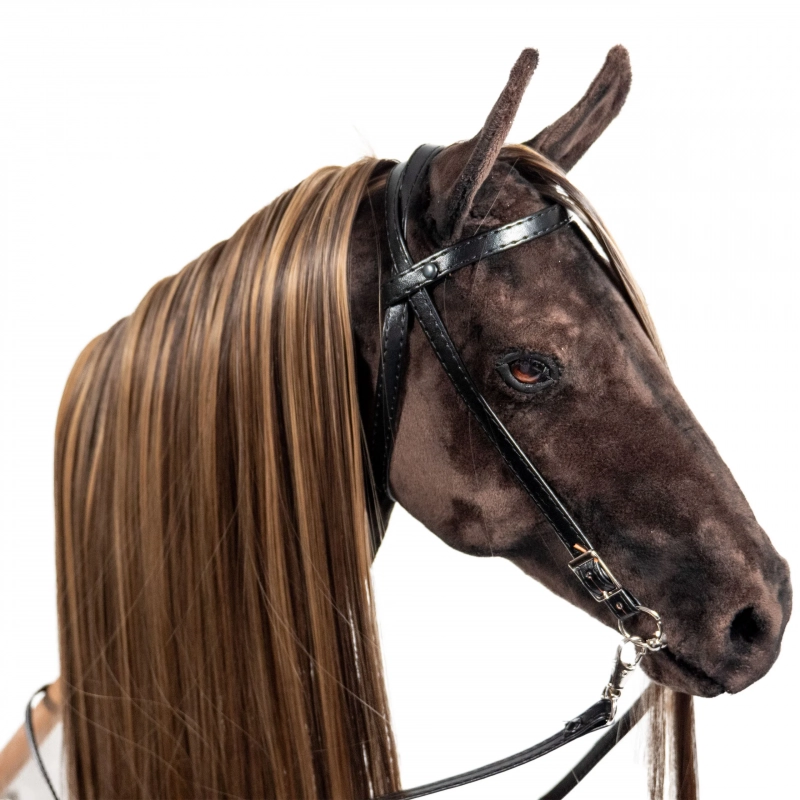 REALISTIC HOBBY HORSE – DARK CHESTNUT/BALAYAGE MANE