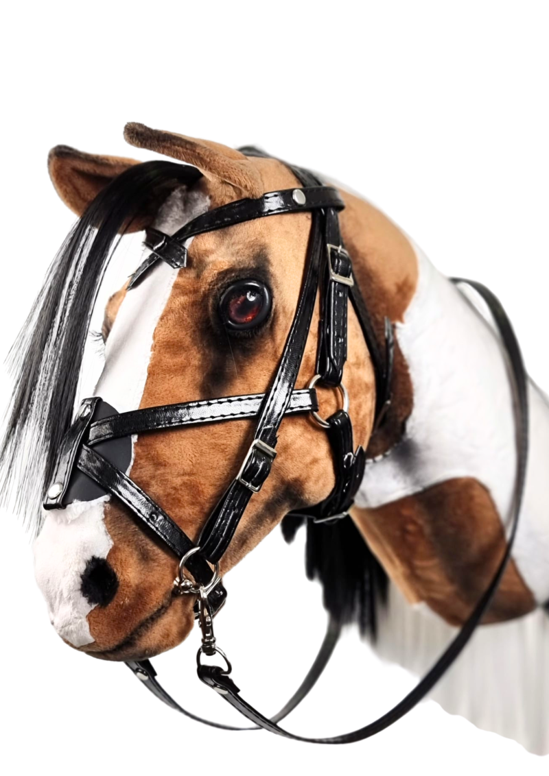 REALISTIC HOBBY HORSE – BAY/BLACK AND WHITE MANE/PATCHES