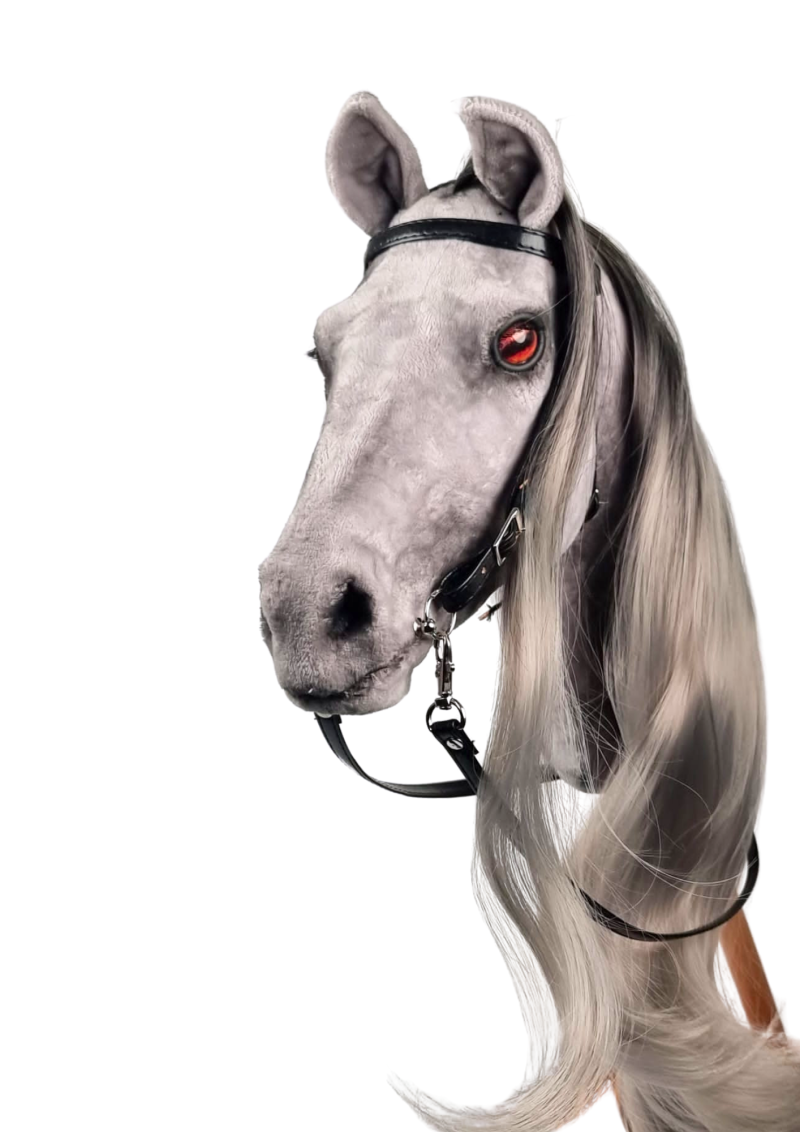 REALISTIC HOBBY HORSE – GRAY/GRAY