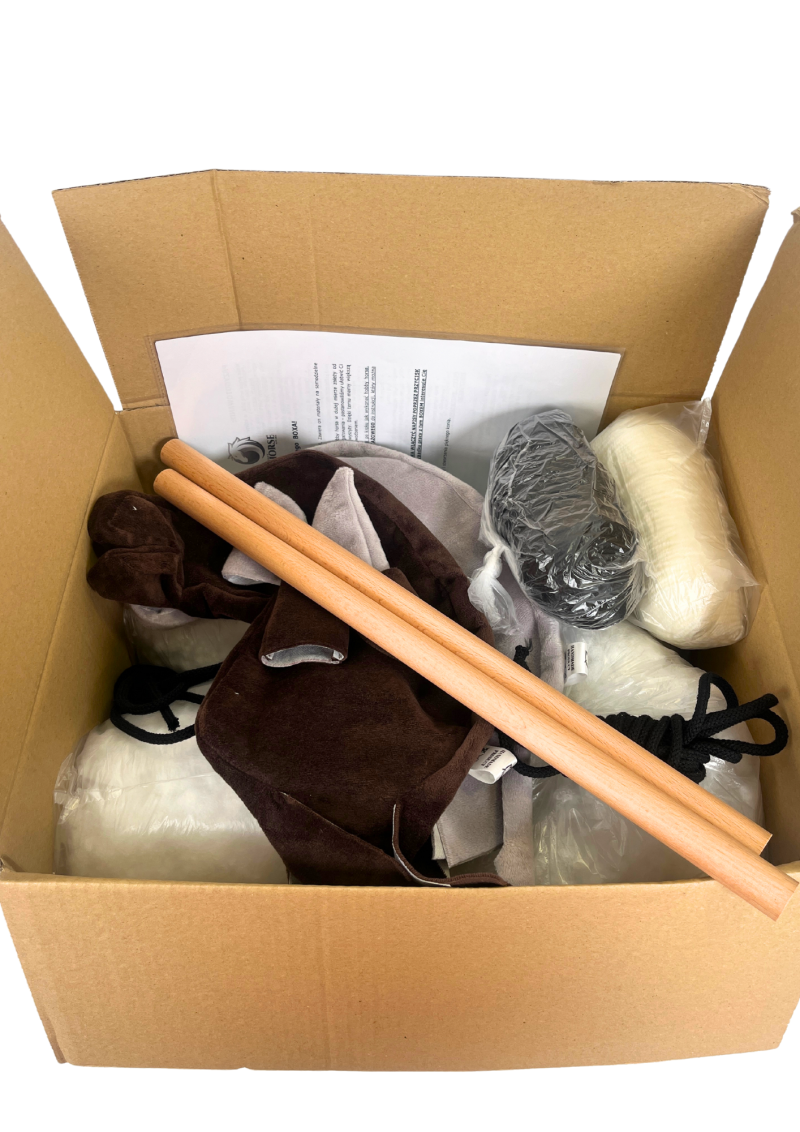 BOX FOR SELF-FINISHING - with embroidered horse heads - FOR 2 HORSES - A3 SIZE