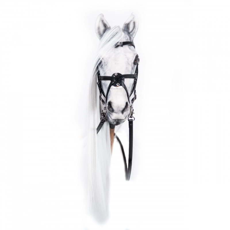 REALISTIC HOBBY HORSE – WHITE/WHITE MANE