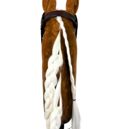 REALISTIC HOBBY HORSE – PALOMINO - WHITE/WHITE