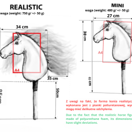 REALISTIC HOBBY HORSE – CHESTNUT/RED MANE