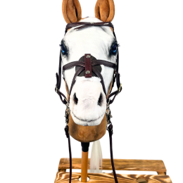 REALISTIC HOBBY HORSE – PALOMINO - WHITE/WHITE