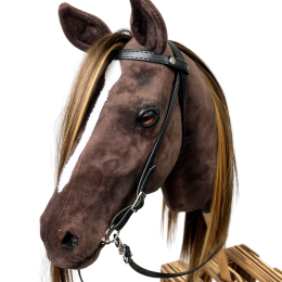 REALISTIC HOBBY HORSE – DARK CHESTNUT/BALAYAGE MANE/PATCH