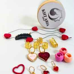 Charms for hobby horse - Valentine's Day set LOVE