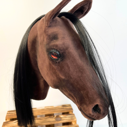 REALISTIC HOBBY HORSE – DARK CHESTNUT/BLACK MANE