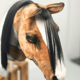 REALISTIC HOBBY HORSE – BAY/BLACK AND WHITE MANE/PATCHES