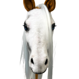 REALISTIC HOBBY HORSE – PALOMINO - WHITE/WHITE