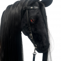 REALISTIC HOBBY HORSE – BLACK/BLACK MANE