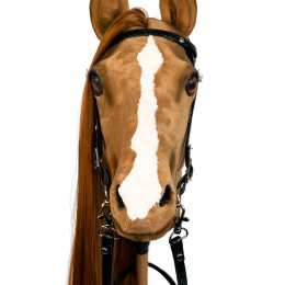 REALISTIC HOBBY HORSE – CHESTNUT/RED MANE