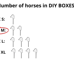 BOX FOR SELF-FINISHING - with embroidered horse heads - FOR 2 HORSES - A5 SIZE