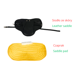 ACCESSORIES - REALISTIC LEATHER SADDLE AND SADDLE SAP FOR BABY HORSE STANDARD