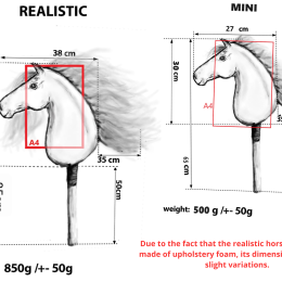 REALISTIC HOBBY HORSE – CHESTNUT/RED MANE