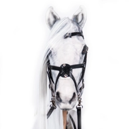 REALISTIC HOBBY HORSE – WHITE/WHITE MANE