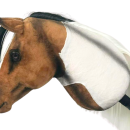 REALISTIC HOBBY HORSE – BAY/BLACK AND WHITE MANE/PATCHES