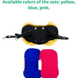 ACCESSORIES - REALISTIC LEATHER SADDLE AND SADDLE SAP FOR BABY HORSE MINI