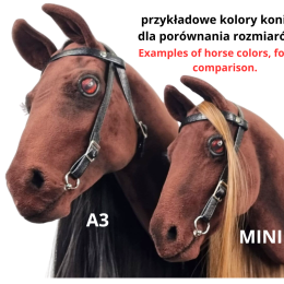 REALISTIC HOBBY HORSE – DARK CHESTNUT/BALAYAGE MANE/PATCH