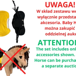 ACCESSORIES - REALISTIC LEATHER SADDLE AND SADDLE SAP FOR BABY HORSE STANDARD