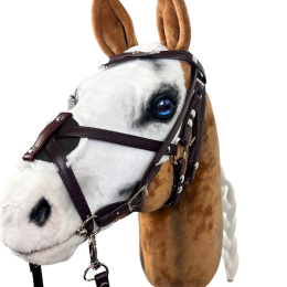 REALISTIC HOBBY HORSE – PALOMINO - WHITE/WHITE