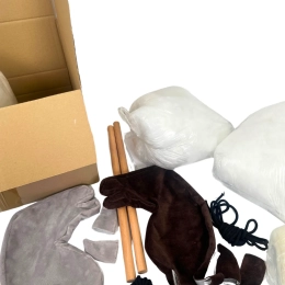 BOX FOR SELF-FINISHING - with embroidered horse heads - FOR 2 HORSES - A3 SIZE