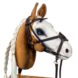 REALISTIC HOBBY HORSE – PALOMINO - WHITE/WHITE