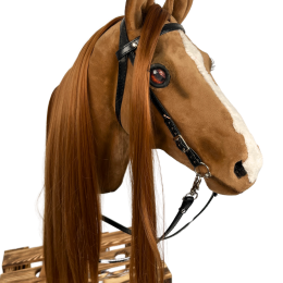 REALISTIC HOBBY HORSE – CHESTNUT/RED MANE