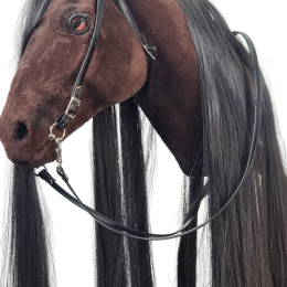 REALISTIC HOBBY HORSE – DARK CHESTNUT/BLACK MANE