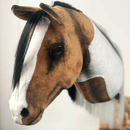 REALISTIC HOBBY HORSE – BAY/BLACK AND WHITE MANE/PATCHES