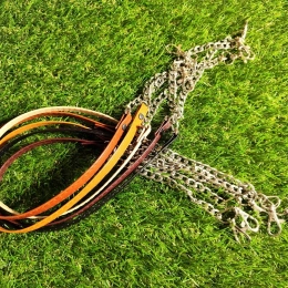 REINS WITH A CHAIN MADE OF ECO-LEATHER