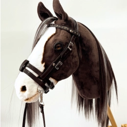 REALISTIC HOBBY HORSE – BAY/BLACK AND WHITE MANE/PATCHES