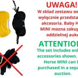 ACCESSORIES - REALISTIC LEATHER SADDLE AND SADDLE SAP FOR BABY HORSE MINI