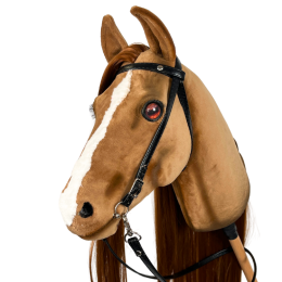 REALISTIC HOBBY HORSE – CHESTNUT/RED MANE