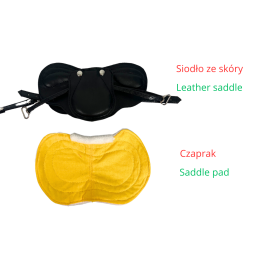 ACCESSORIES - REALISTIC LEATHER SADDLE AND SADDLE SAP FOR BABY HORSE MINI