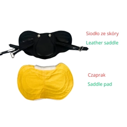 ACCESSORIES - REALISTIC LEATHER SADDLE AND SADDLE SAP FOR BABY HORSE MINI