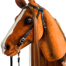 REALISTIC HOBBY HORSE – CHESTNUT/RED MANE/PATCH