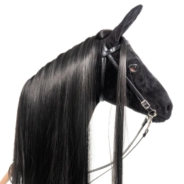 REALISTIC HOBBY HORSE – BLACK/BLACK MANE